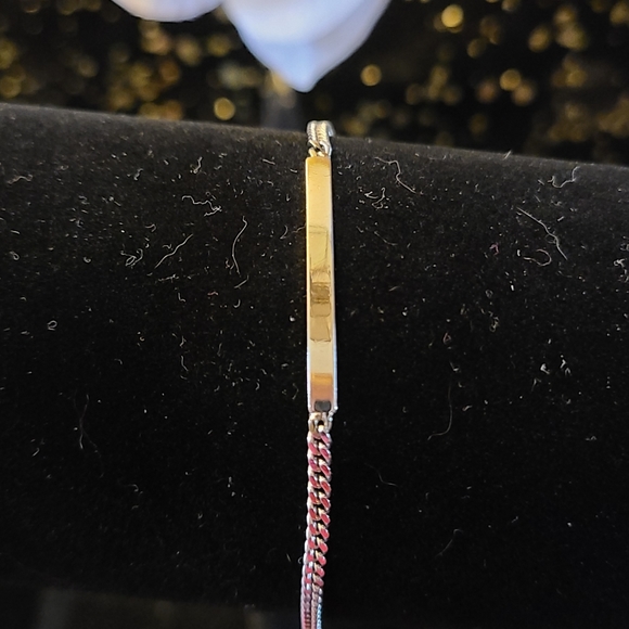 Vintage Monet Silver Bar 7 inch Bracelet - Picture 2 of 4